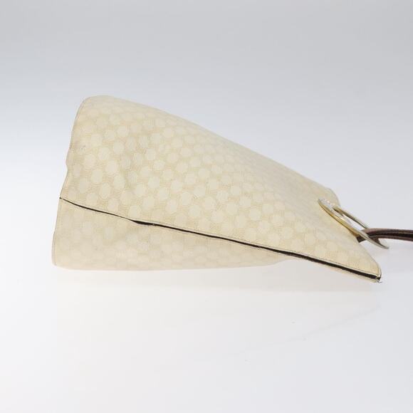 CELINE Macadam Canvas Circle Shoulder Bag Pvc Leather White - Picture 4 of 13